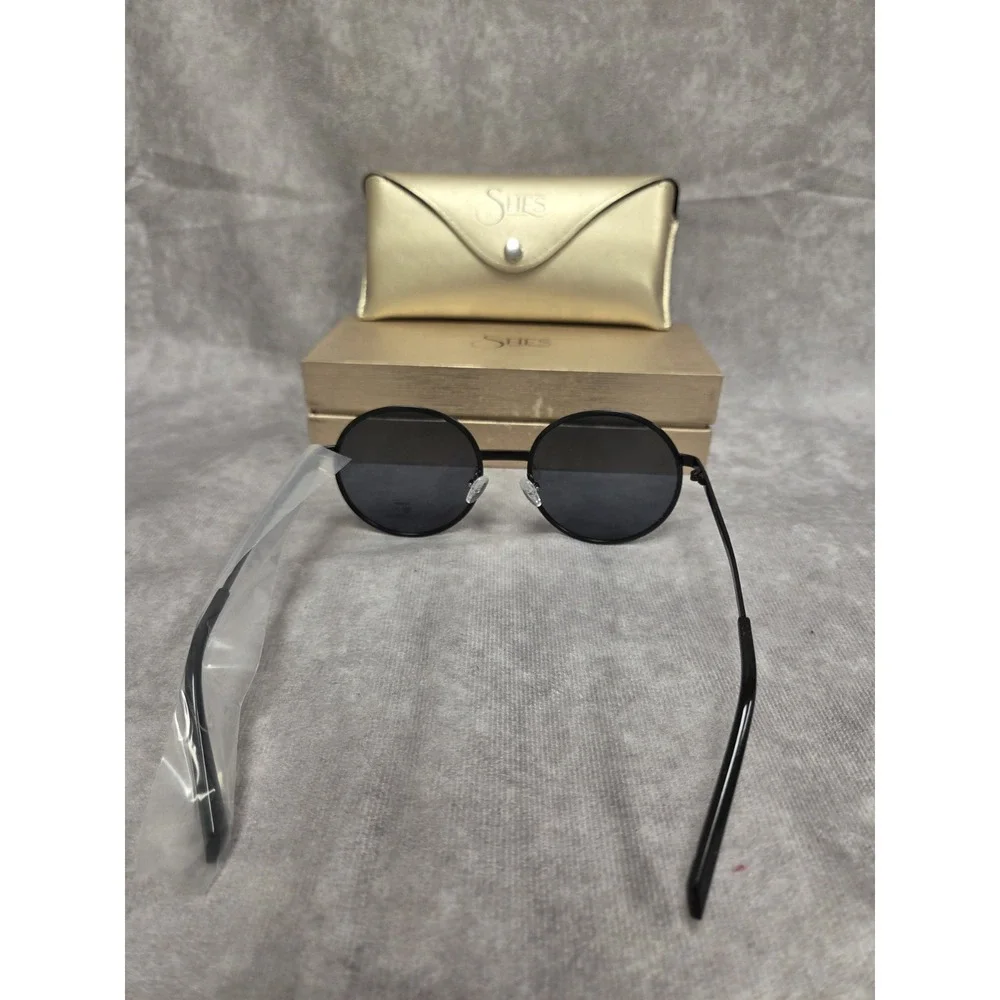 SHES Retro Round Sunglasses Polarized New